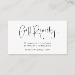 Gift Registry Modern Vrijgezellenfeest QR-code Informatiekaartje