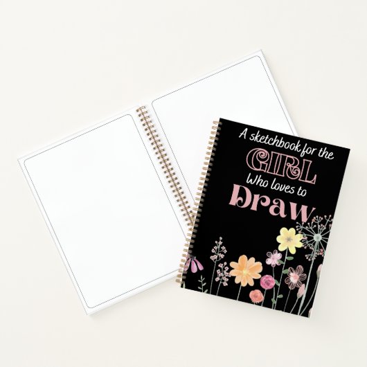 Gift Sketchbook aan een meisje dat graag Floral te Notitieboek (Binnen)