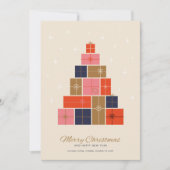 Gift Stack kerstboom Feestdagenkaart (Voorkant)