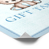 Gift Table Cute Brown Beer Baby shower Poster (Hoek)