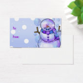 Gift Tag-Snowman Joyeux Fêtes Noël (Bureau)