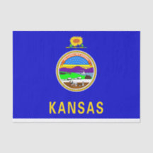 Gift Tissue Paper with Afbeelding of Flag of Kansa