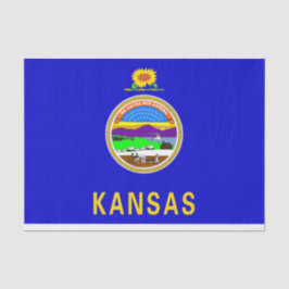 Gift Tissue Paper with Afbeelding of Flag of Kansa Tissuepapier