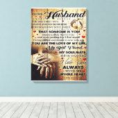 Gift to My Husband, Love Quottes Letter Canvas Afdruk (Insitu (Houten vloer))