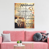 Gift to My Husband, Love Quottes Letter Canvas Afdruk (Insitu (Woonkamer))