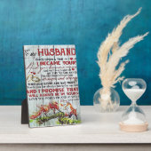 Gift to My Husband, Love Quottes Letter Fotoplaat (Zijkant)