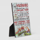 Gift to My Husband, Love Quottes Letter Fotoplaat (Zijkant)