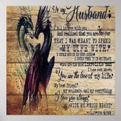 Gift to My Husband, Love Quottes Letter Poster (Voorkant)
