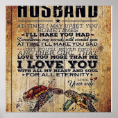 Gift to My Husband, Love Quottes Letter Poster (Voorkant)