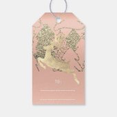 Gift to Reinderoze Blush Gold kerstboom Cadeaulabel (Achterkant)