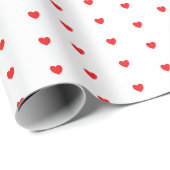 Gift van Dainty Red Heart Pattern Valentijns Cadeaupapier (Rol Hoek)