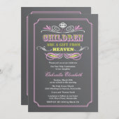 Gift van Heaven Pink Uitnodiging (Voorkant / Achterkant)