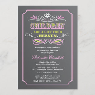 Gift van Heaven Pink Uitnodiging