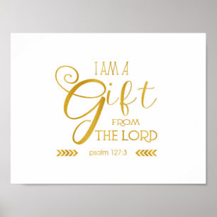 Gift van Lord, Gold Font Poster