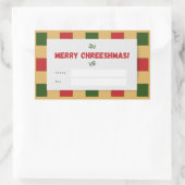 Gift voor Merry Chreeshmas plaid Rechthoekige Sticker (Tas)
