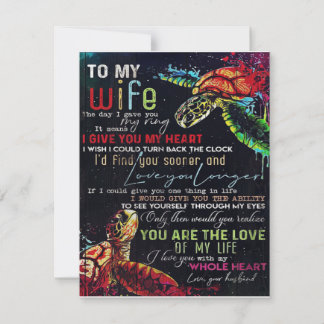 Gift voor mijn vrouw | Brief voor uw vrouw | Kaart