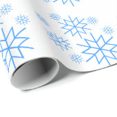 Gift Wrap - Blauwe sneeuwvlokken Cadeaupapier (Rol Hoek)