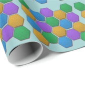 Gift Wrap - Colorful Hexagons Cadeaupapier (Rol Hoek)