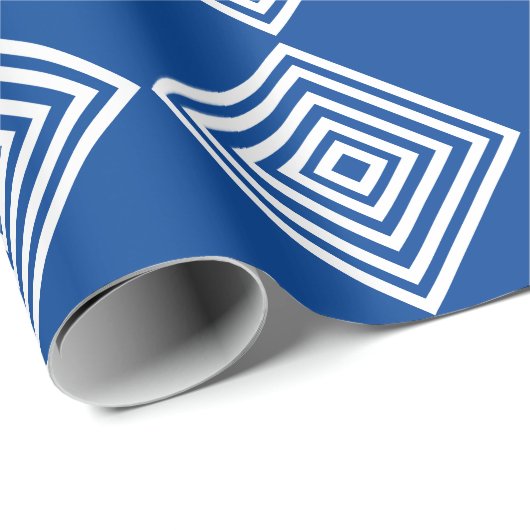 Gift Wrap - Concentric White Diamond Shapes Cadeaupapier (Rol Hoek)