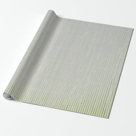 GIFT WRAP GRAY EN GROENE GEFUNSTE STRIPS CADEAUPAPIER (Uitgerold)