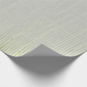 GIFT WRAP GRAY EN GROENE GEFUNSTE STRIPS CADEAUPAPIER (Hoek)