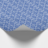 Gift Wrap - Hexagon en Bars in Blauw Cadeaupapier (Hoek)