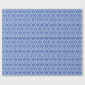 Gift Wrap - Hexagon en Bars in Blauw Cadeaupapier (Vlak)