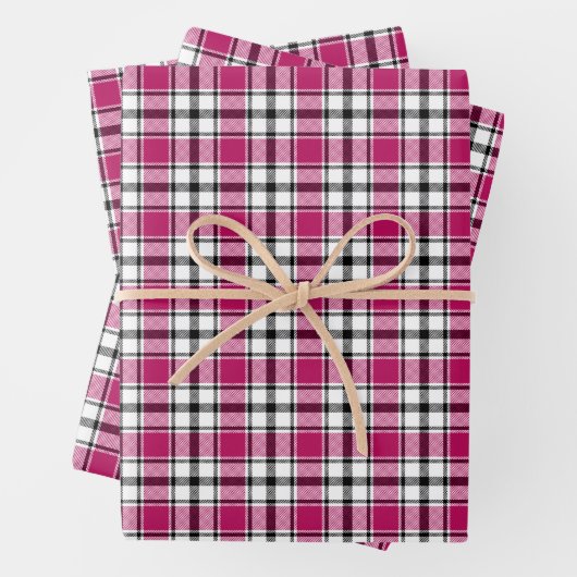 Gift Wrap in Roze, Witte en Zwarte HAMbyWG Inpakpapier Vel (In situ)