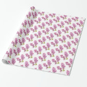 Gift Wrap - Lila bloesems Cadeaupapier (Uitgerold)