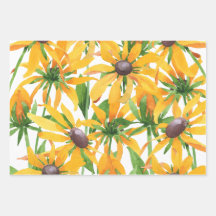 Gift Wrap met Black-Eyed Susan Floral Design