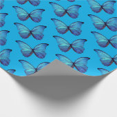 Gift Wrap Roll Blauwe Morpho Vlinders Cadeaupapier (Hoek)