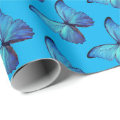 Gift Wrap Roll Blauwe Morpho Vlinders Cadeaupapier (Rol Hoek)