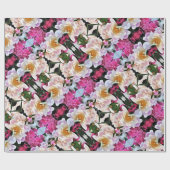 Gift Wrap Roll Pioenrozen Cadeaupapier (Vlak)