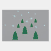 Gift Wrap Set - Pine Forest in Snow Inpakpapier Vel (Voorkant)