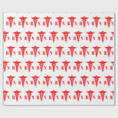 Gift Wrap van de Zuster Caduceus (Rood) Cadeaupapier (Vlak)