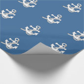 Gift Wrap - Witte Anker Cadeaupapier (Hoek)