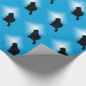 Gift Wrap - Zwarte Kat Silhouette en Star Cadeaupapier (Hoek)
