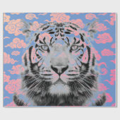 GIFT WRAPPER MET PINK JAPANESE CLOUDS CADEAUPAPIER (Vlak)