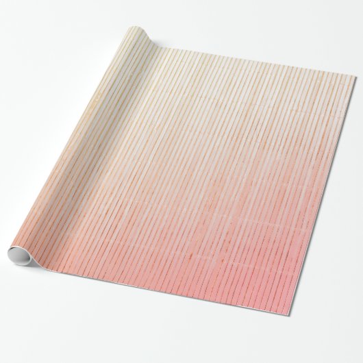 GIFT WRAPPING FADED RED STRIPES CADEAUPAPIER (Uitgerold)