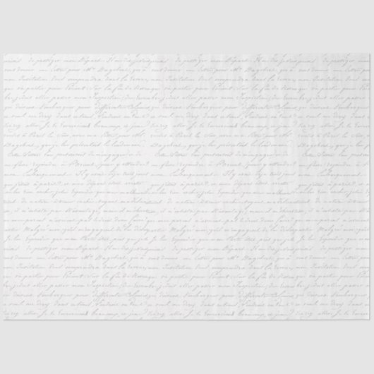 Gift Wrapping Tissue Paper  Frans script Tissuepapier (Voorkant)
