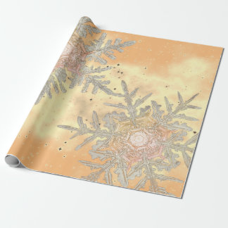 GIFT WRAPPING WILSON BENTLEY SNOWFLAKES SUNSET CADEAUPAPIER