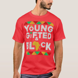 Gifted Young Black Dashiki African Pride History M T-shirt