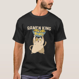 Giften for Anime Lovers Ramen Cat Neko Anime Kawai T-shirt
