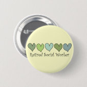 Giften voor bejaarde sociale werkers ronde button 5,7 cm (Voorkant /achterkant)