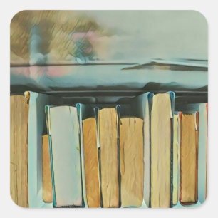 Giften voor boekliefhebbers vierkante sticker