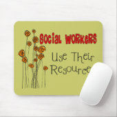 Giften voor maatschappelijk werkers en T-shirts Muismat (Met muis)