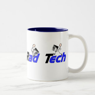 Giften voor radiologietechnicus "Rad Tech" Tweekleurige Koffiemok