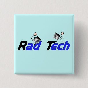 Giften voor radiologietechnicus "Rad Tech" Vierkante Button 5,1 Cm