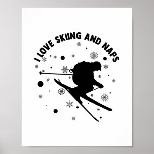 Giften voor skiërs Skiing Ski Goggles Apres-Ski Poster