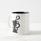 Giftig etiket tweekleurige koffiemok (Voorkant links)